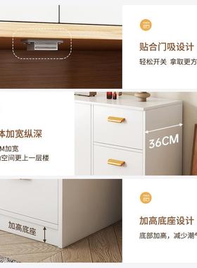 家用餐边柜奶油风茶水柜现代多功能橱柜客厅柜子储物柜厨房靠墙柜