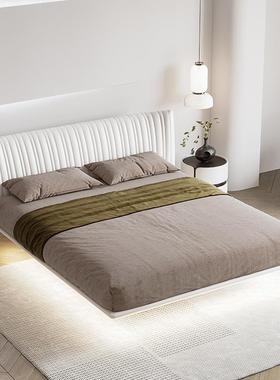 双人床主卧2米x2米2悬浮床豪华主卧大床2024新款真皮床高端贝壳床