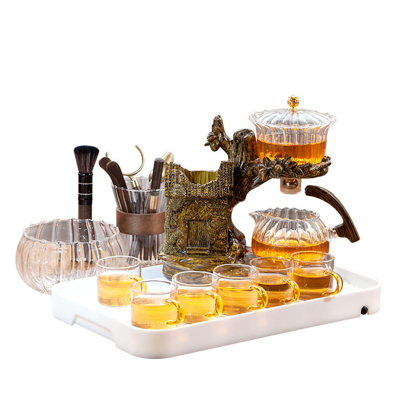 Pantao Xianrui heat-resistant glass lazy fully automatic tea set set home tea making artifact Kungfu teapot