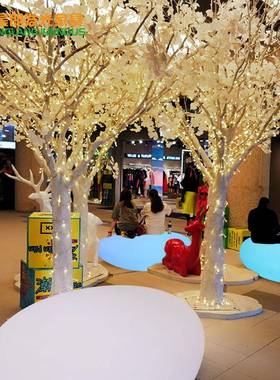 LED发光石头凳子户外公园椅广场商场休息区休闲椅仿真鹅卵石坐凳