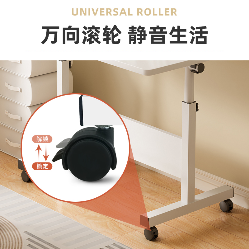 折叠书桌可移动桌子笔记型电脑桌家用学生书桌R简易床边桌升降桌 - 图3