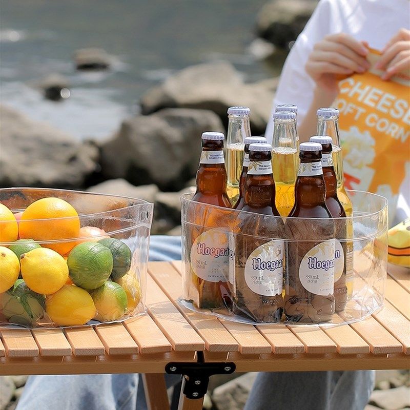 脸盆旅行透明塑料盆户外洗衣盆水盆可折叠车载洗菜盆折叠桶洗脸盆,淘宝优惠券,粉丝福利购,淘宝优惠卷