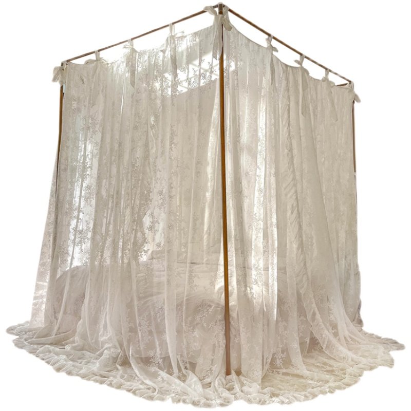 家用公主风蕾丝宫廷蚊帐三开门双人1.8m床落地式免安装单人1.5米,淘宝优惠券,粉丝福利购,淘宝优惠卷