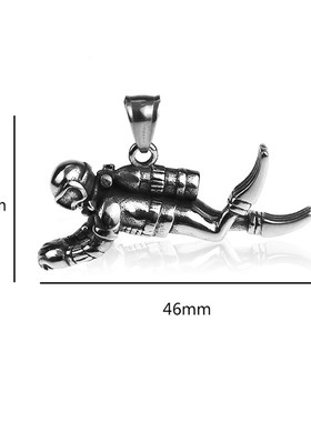 316L Stainless Steel 3D Diver Charms Pendants for Jewelry Ma
