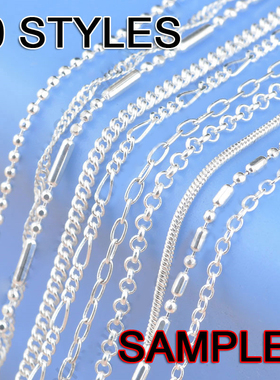 10Pcs Fine 10 Styles 16-18" 1.2-2MM Genuine 925 Sterlin