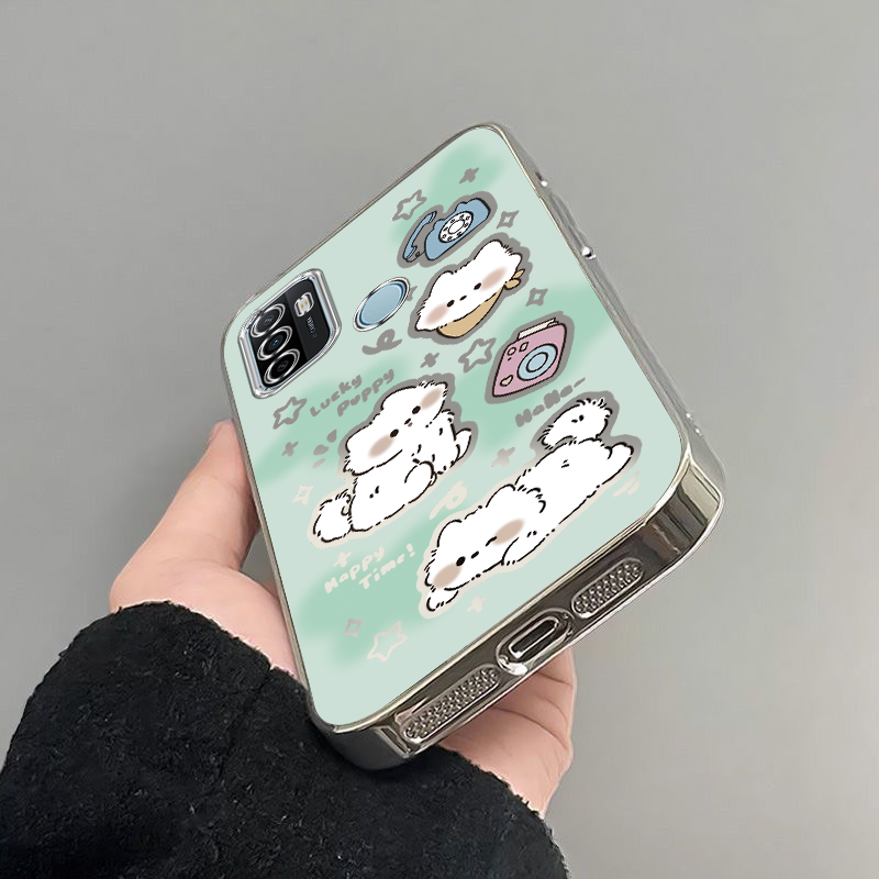 适用PDVM00手机壳OPPOPDVM00套OPPO新款A32机PDVMOO电镀可爱小狗OPPOPDVMOO全包OPPOA32PO防摔opp0pp0ppo女生 - 图0