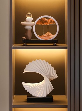 时来运转流沙画摆件客厅电视柜玄关酒柜轻L奢高档装饰办公室工艺