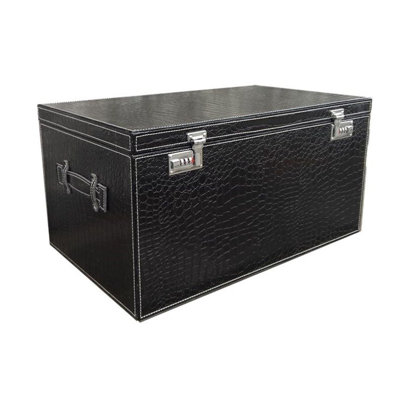 高档皮革密码箱 k车载用后备箱收纳盒 汽车储物衣柜整理木箱子带,淘宝优惠券,粉丝福利购,淘宝优惠卷