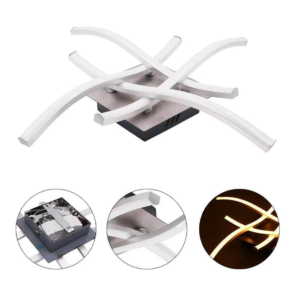 led吸顶灯入户门厅过道灯四叉波浪线条餐厅走廊阳台灯具现代,淘宝优惠券,粉丝福利购,淘宝优惠卷