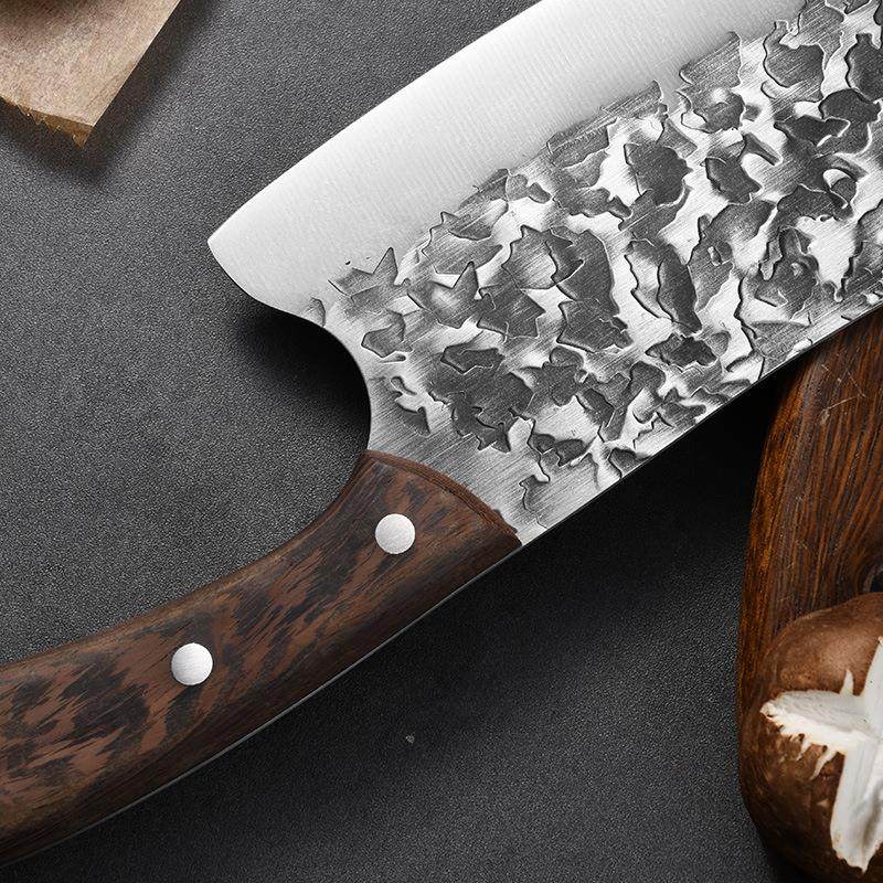 家用切片刀锻打复古菜刀不锈钢鸡翅木厨师刀传统开刃斩切刀锻钢,淘宝优惠券,粉丝福利购,淘宝优惠卷