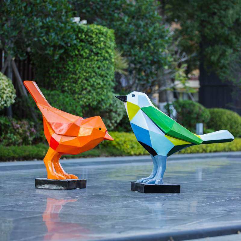 户外玻璃钢块面几何小鸟雕塑商场幼儿园售楼处草坪景观摆件装直销,淘宝优惠券,粉丝福利购,淘宝优惠卷