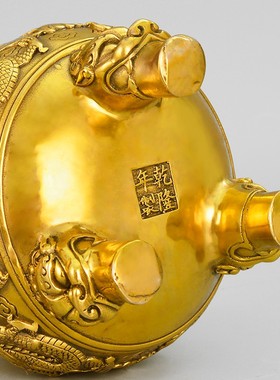 速发纯品双龙香炉摆件仿古用香佛具用品家熏日常供奉工艺铜包邮