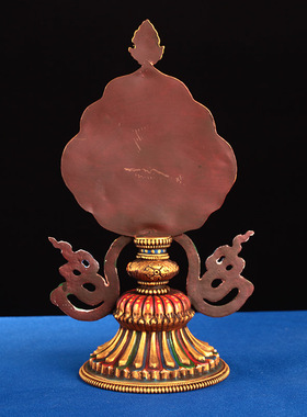 速发绘泊尔纯铜彩尼龙王宝政七总集 轮王七珍宝供佛摆件 密宗供具