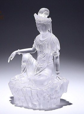 速发禅意自在观世月院客厅装饰水寺观音供奉琉璃佛具摆件