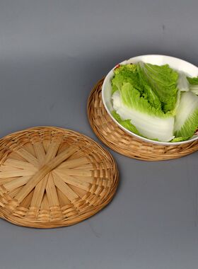 速发竹编滑品竹意子隔热垫桌面盘子垫工艺品防制锅垫创垫实用砂锅