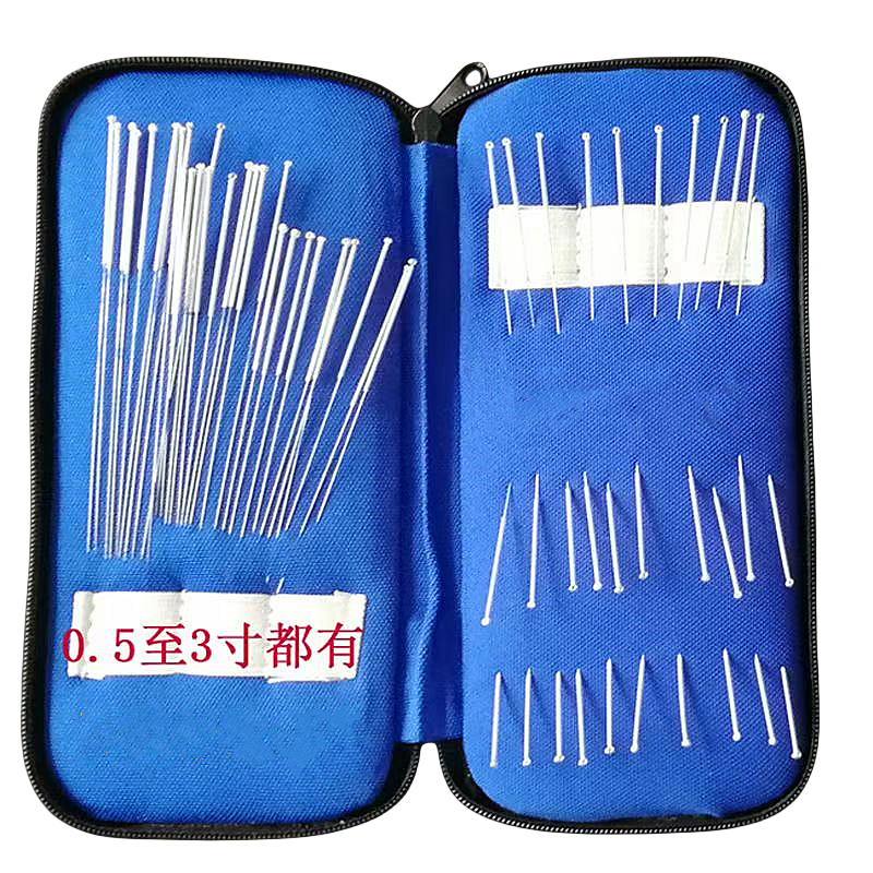 针灸专用针一次性针灸包银针中医纯银火针全套便携式微针三棱滚针