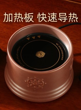 速发子藏式复古陶瓷插电子禅意煨桑炉烟供熏香炉西居室内香供食家