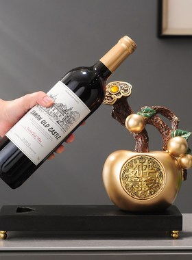 速发新中式柜酒架事事如意红件轻奢高档客厅酒摆装饰品乔迁新居礼