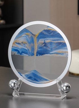 速发桌面礼物客酒电视柜厅柜装饰品轻办解压奢公室客厅流沙画沙漏