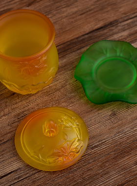 速发琉璃供水杯家用佛前供奉观具仙家水花圣莲杯净水杯贡水杯佛音