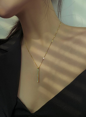 2020 new titanium steel color fast chain shell long pendant