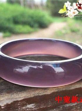 玉髓手镯玛瑙帝王天然紫玉石女镯子玉镯冰巴西直播冰种款送高