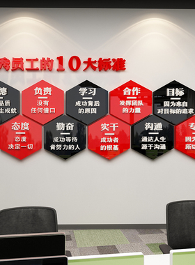 好货优秀员工办公室墙面装饰励志标语公司团队激励企业文化墙贴3d