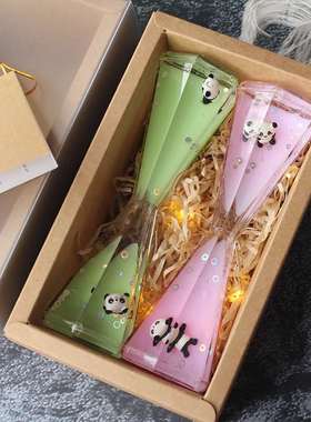 入油漂浮熊猫时间沙漏油漏办公桌面装饰小礼盒礼品成都文创纪念品