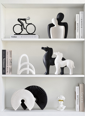 创意抽象艺术人物雕塑摆件现代办公室客厅电视柜书柜酒柜软装饰品