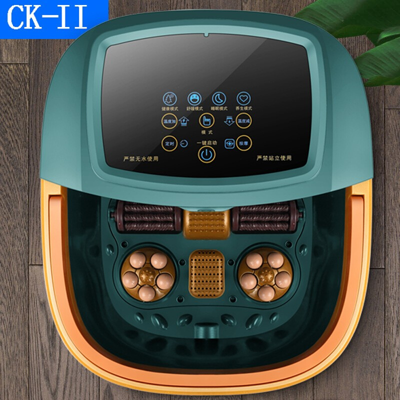 CKII电动足浴盆泡脚桶遥控智能自动加热洗脚盆按摩电加热足疗机 - 图0