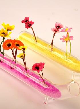 欧式创意透明玻璃微观小屋花瓶水培花器时尚家居饰品工艺品