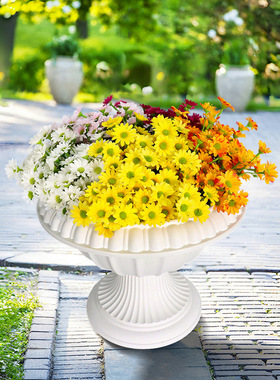 假花仿真花束塑料雏菊玫瑰牵牛绢布干花花坛栅栏小把插花田园装饰