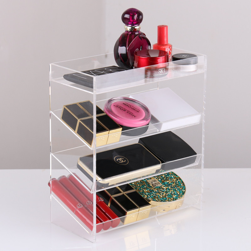 手工亚克力化妆品收纳盒口红腮红粉饼G眼影透明梳妆台桌面整理收,淘宝优惠券,粉丝福利购,淘宝优惠卷