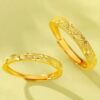 New 999 Pure Gold Silver-Based Gypsophila Ring for Men and Women