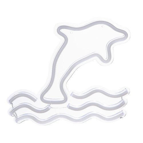 LED霓虹灯海豚亚克力透明背板霓虹灯5VUSB供电高亮度厂家直供夜灯 - 图3