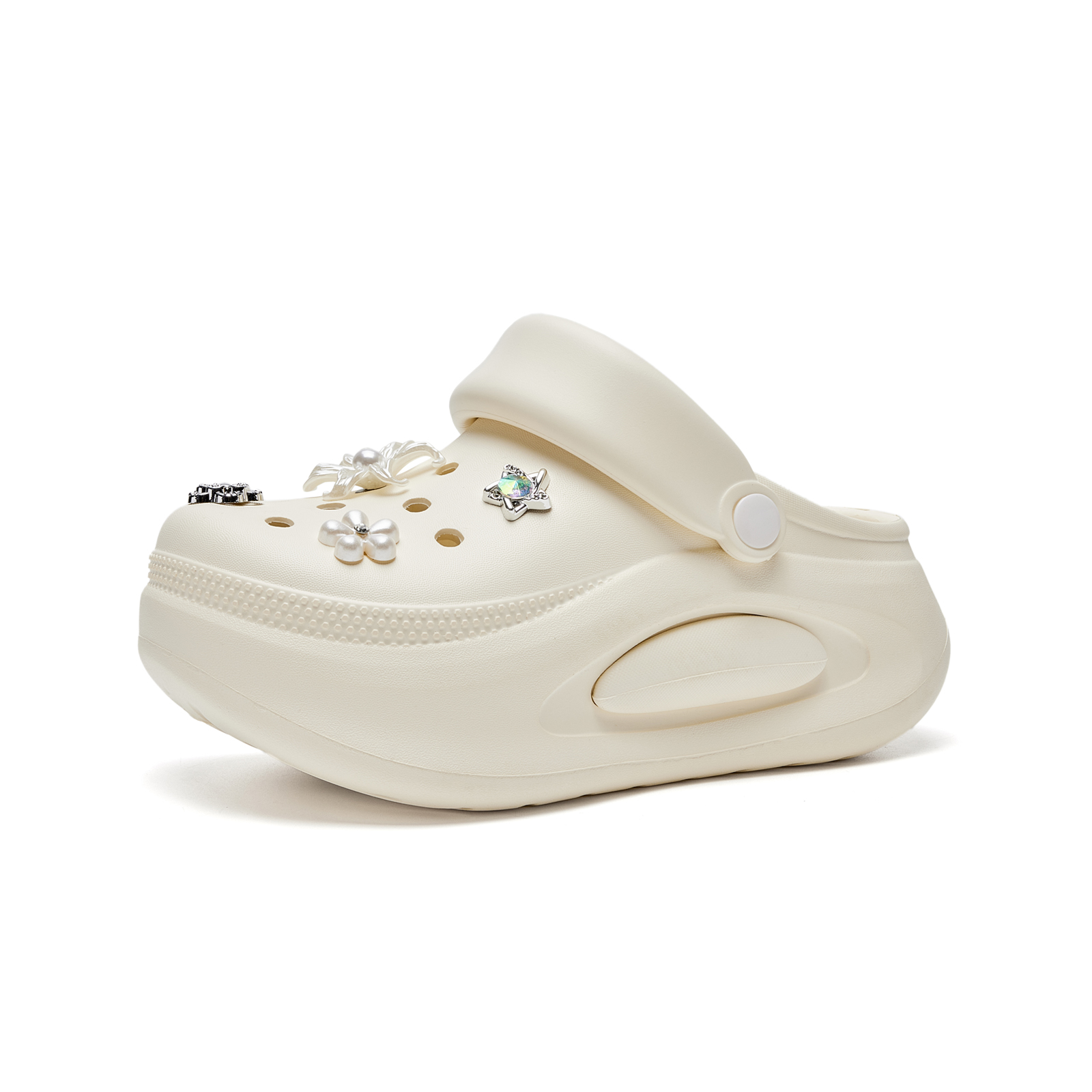 HR赫莲娜女鞋子2025夏季新款洞洞鞋厚底小众设计外穿沙滩两穿拖鞋 - 图0