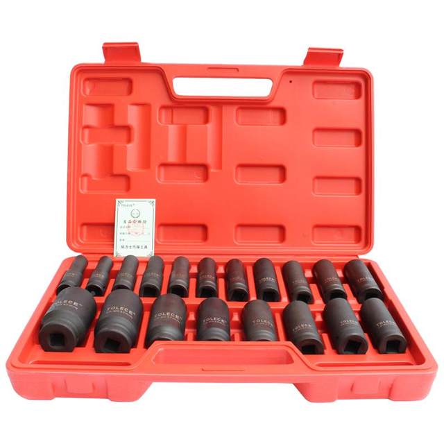 Plum Blossom Sleeve 1/2 Pneumatic Small Wind Cannon Twelve Corner Flower Sleeve Head Electric Wrench 12-Piece Combination Tool Set