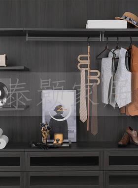现代极简样板间软装饰品简约感衣帽间摆件衣柜展厅道具毛毡假衣服