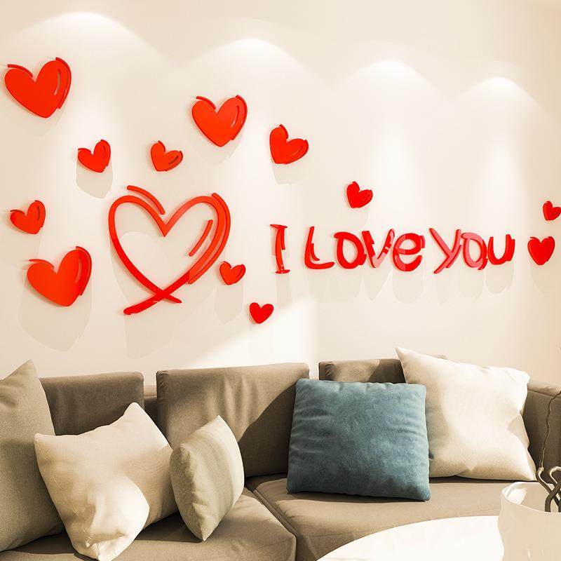 亚克力贴3d立体婚房间布KPS墙置贴纸客室厅电背景墙贴画卧视墙面,淘宝优惠券,粉丝福利购,淘宝优惠卷