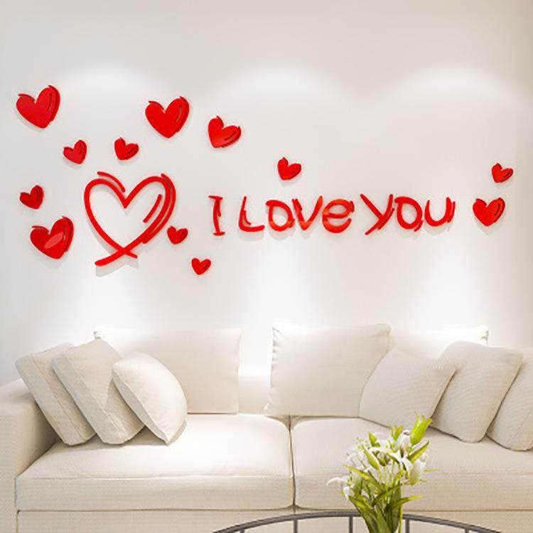 亚克力贴3d立体婚房间布KPS墙置贴纸客室厅电背景墙贴画卧视墙面,淘宝优惠券,粉丝福利购,淘宝优惠卷