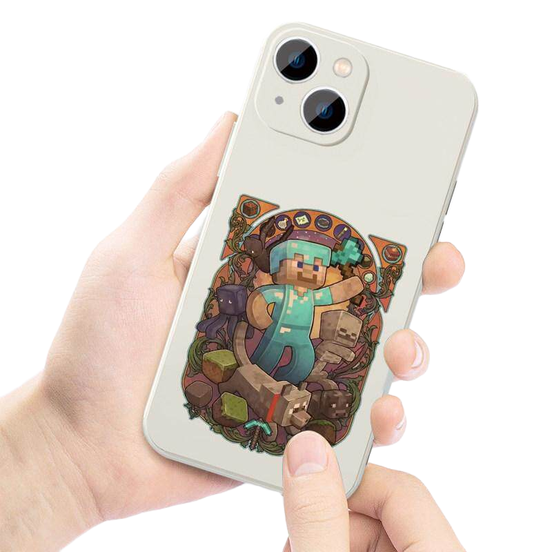 我的世界手机壳苹果14华为mate60像素iPhone15promax游戏OPPO周边vivo方块12苦力怕Minecraft小米13适用x小众