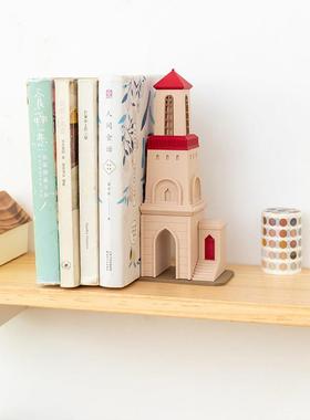 阿楹 ins创意法式覆古卡通城堡书立架书架展示架电视柜摆件道具礼