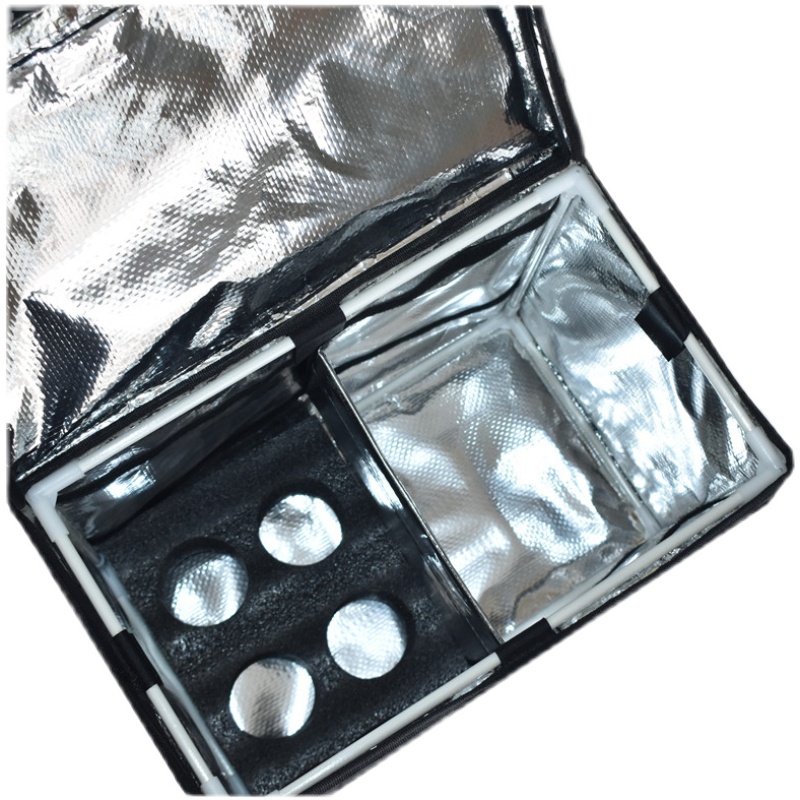 新款加厚双肩背外卖箱保温箱防水外送箱外卖包单肩背.手提送餐箱 - 图3