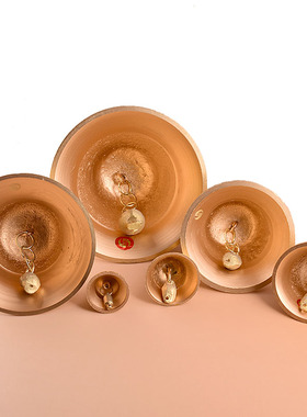 速发佛具用品铜铃铛饰铜钟挂供装件纯铜铃铛子摆件小铃铛