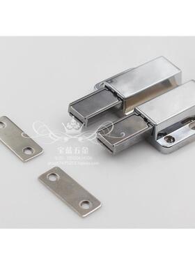 加厚锌合金柜门反弹器免拉手磁碰门碰磁吸按弹器碰珠橱柜门配件