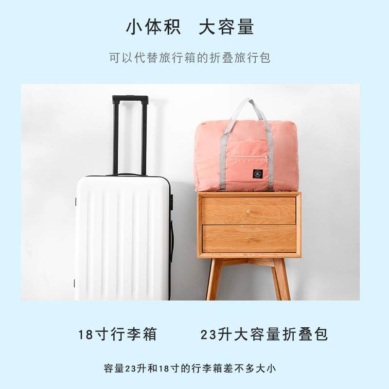 旅行包手提女短途轻便可折叠帆布收纳包待产旅游大容量行李包袋,淘宝优惠券,粉丝福利购,淘宝优惠卷