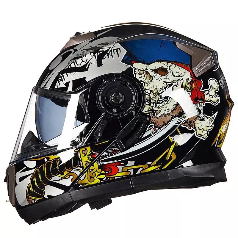 Motorcycle helmet open-face helmet winter electric vehicle helmet riding full face personalized warm and anti-fog full-face helmet