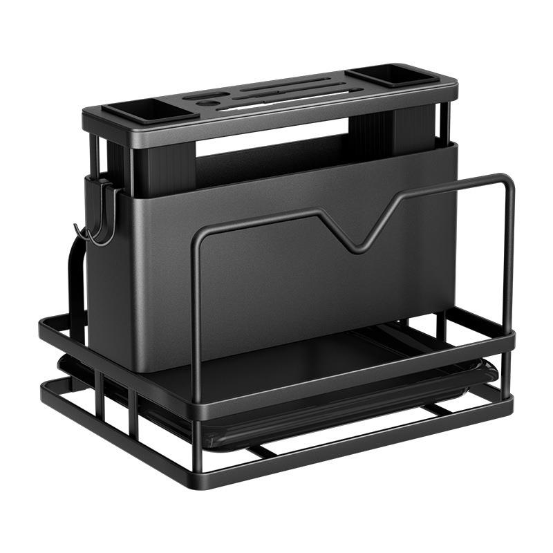 厨房刀架壁挂置物架台面菜刀具筷子砧板锅盖菜板多功能一体收纳架 - 图3