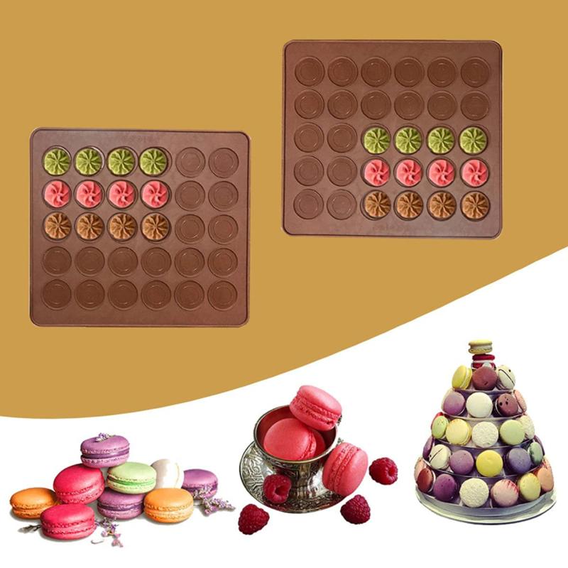 推荐48/30 Holes Non-Stick Silicone Macaron Macaroon Pastry O - 图2