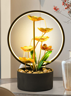 客厅办公室循环水乔迁新居礼物风水轮招财流水生财开业装饰品摆件